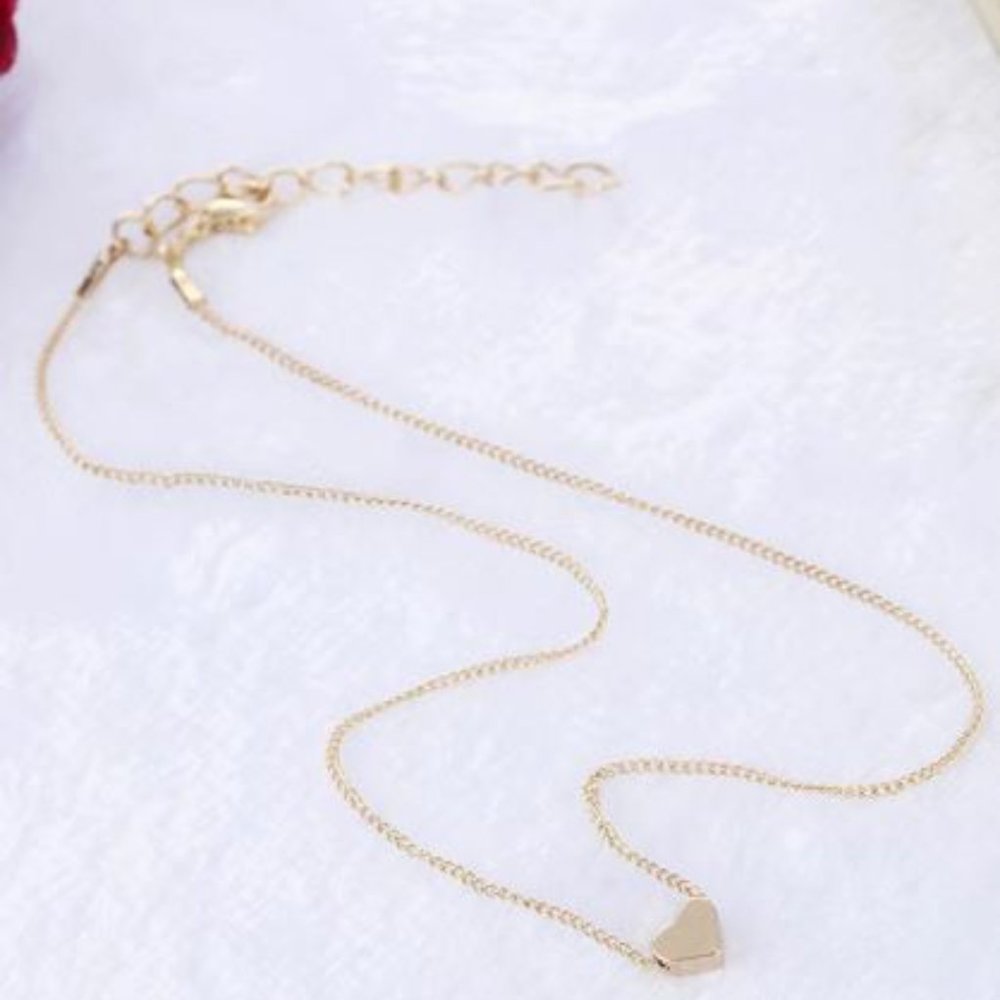 Golden Heart Pendant Necklace